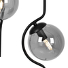 Podwójna lampa wisząca Neva K-5332 Kaja nowoczesna metalowa szklana czarna