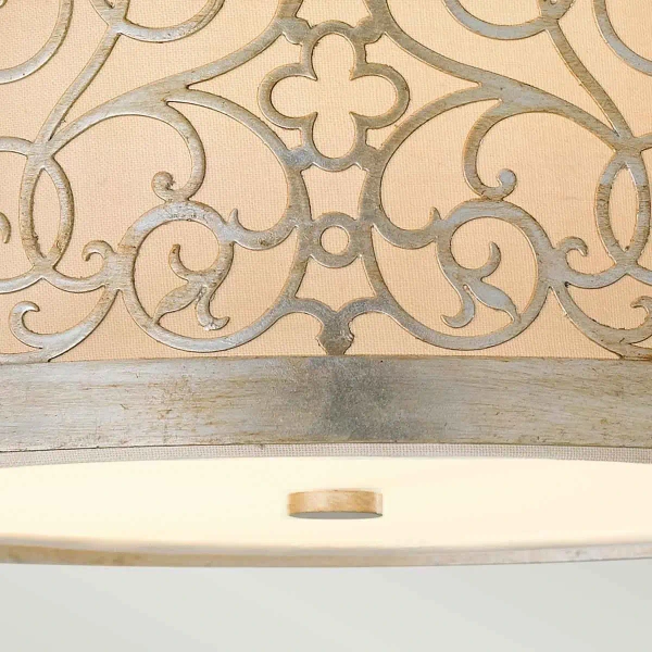 Okrągła LAMPA sufitowa FE-ARABESQUE-F Elstead FEISS metalowa OPRAWA orientalny plafon wzorki patyna beżowe