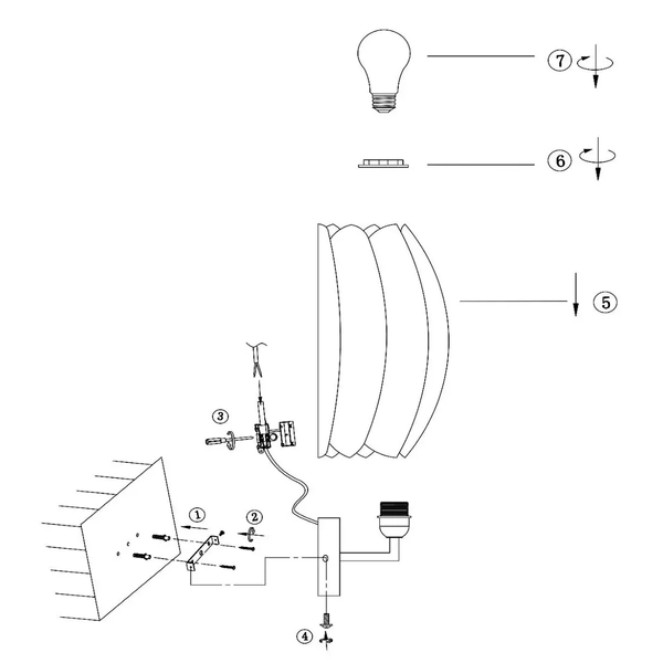 Dekoracyjna lampa ścienna Glinstar 34247/01/99 Lucide do salonu kolorowa