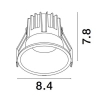 Sufitowa lampa podtynkowa ARAMIEL LE65106 LED 13W 4000K oczko czarne złote