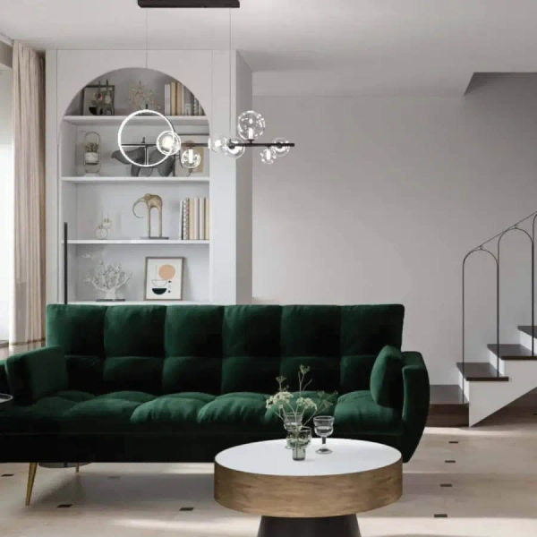 Modernistyczna wisząca lampa 22063 LED 14W 3000K kule ring czarny