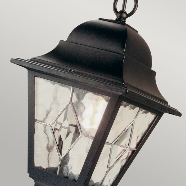 Lampka wisząca zewnętrzna Norfolk NR9-BLK retro podwieszana czarna