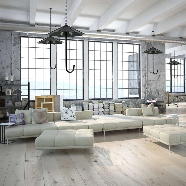 LAMPA wisząca PARASOL 310385 Polux loftowa OPRAWA metalowa czarna