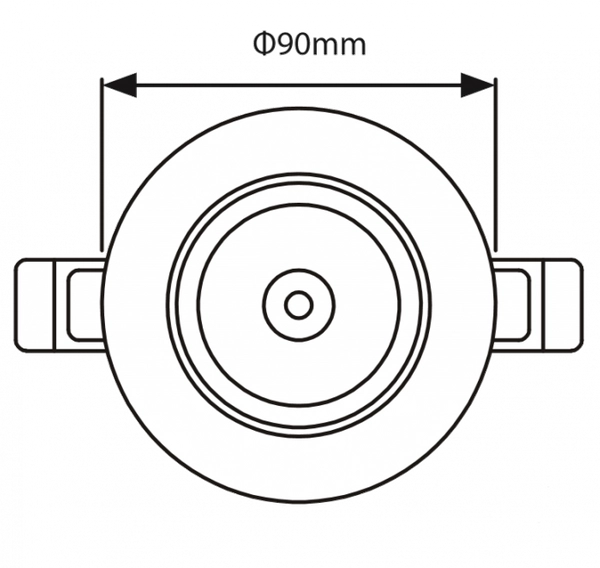 Sufitowa lampa podtynkowa DLR7WW LED 7W oczko białe