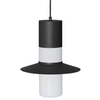 Lampa wisząca kapelusz Caponio CPA122P0 nad wyspę czarna biała