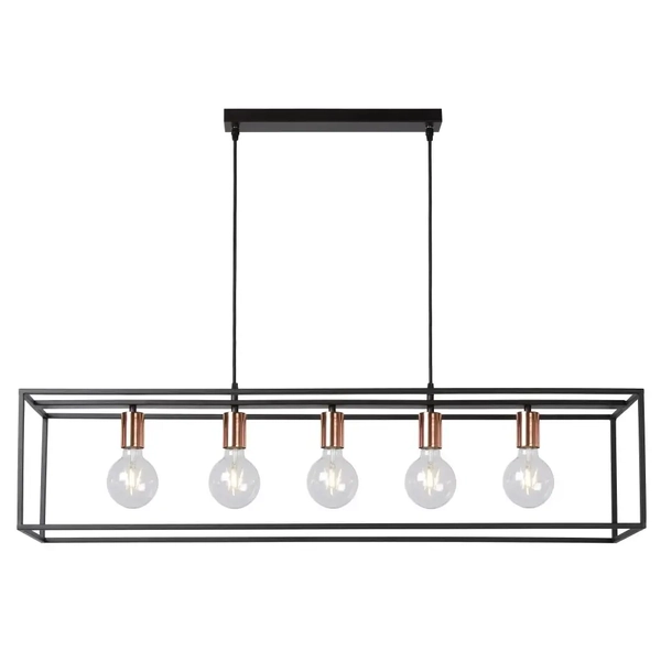 Zwieszana lampa nad wyspę ARTHUR 08424/05/30 Lucide czarny miedziany