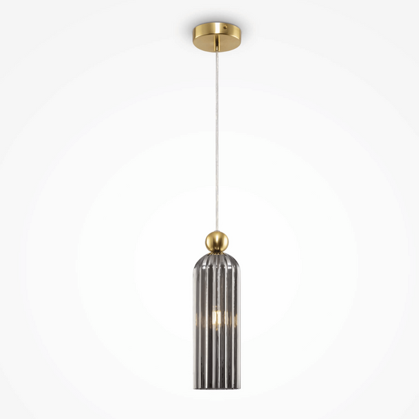 Zwisowa lampa Antic MOD302PL-01GR przydymiona złota