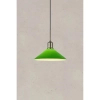 Wisząca lampa stożek VELA zielona mosiądz 108868 1xE27 retro szklana