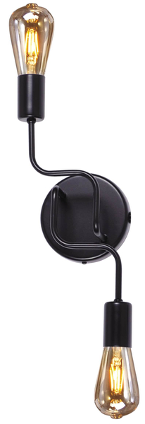 Lampa ścienna Peka K-3895 industrial do salonu czarna