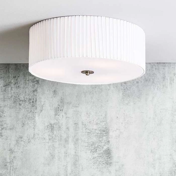 Abażurowa LAMPA sufitowa JACKIE 107862 Markslojd okrągła OPRAWA plisowany plafon natynkowy biały