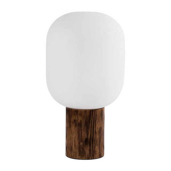 Stołowa lampka do salonu Skene 108663 Markslojd szkło biały drewniany