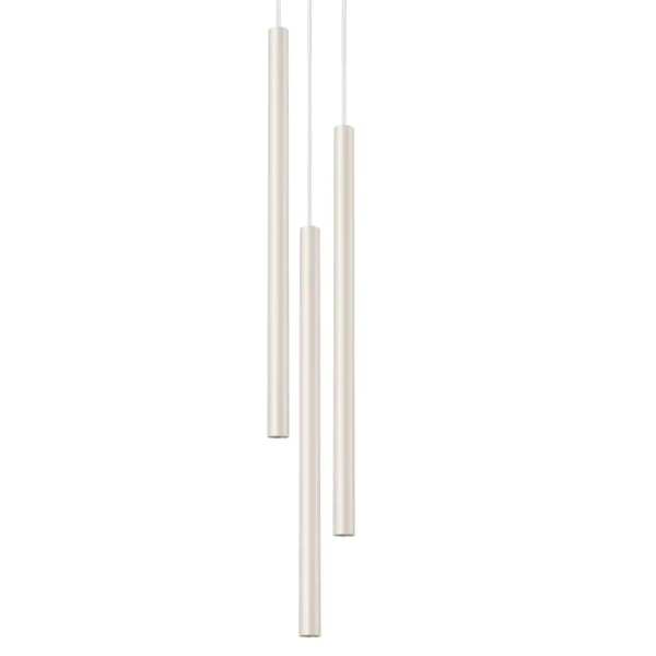 Podłużna wisząca lampa PASTELO SL.1515 nad wyspę tuby beżowe