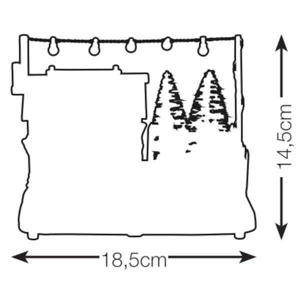 Dekoracja stołowa świetlna Peter christmas LED 0,18W biała ciepła