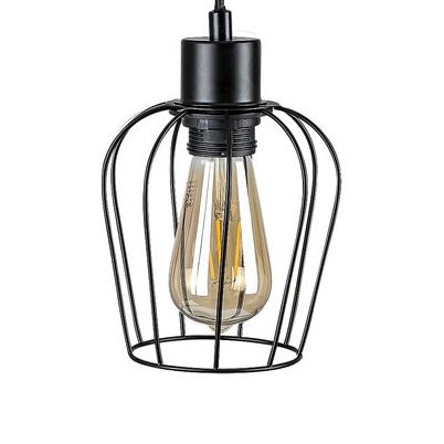 Industrialna LAMPA ścienna FABIAN 5244 Rabalux druciany kinkiet do salonu czarny