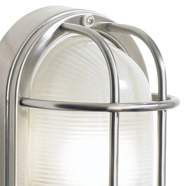 Ogrodowa lampa ścienna Salcombe SAL5244 szklana IP44 srebrna