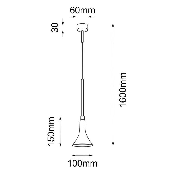 Lampa wisząca Kanzaki 8531 LED 4,5W 4000K minimalistyczna metalowa czarna