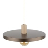 Nad stół wisząca lampa Sila 10758 metalowy abażur brązowy beżowy