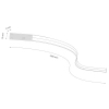 Taśma do szyn magnetycznych Magnetic Track ML2152 LED 10W 4000K czarny