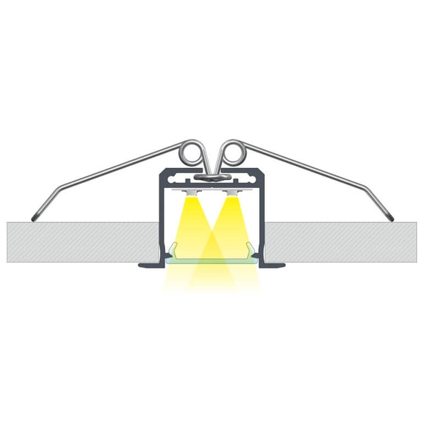 Profil do podświetlenia taśm ledowych EKPR7559 Eko-light 2m srebrny