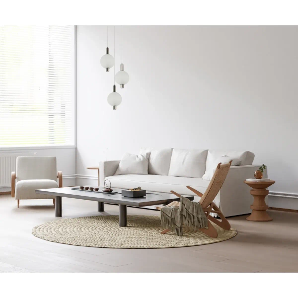 Żyrandol szklany Lenti PND-83631-3-SC-WH LED 18W 3000K biały srebrny