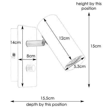Industrialna LAMPA ścienna BARCELONA 107346 Markslojd metalowa OPRAWA kinkiet tuba regulowana biała