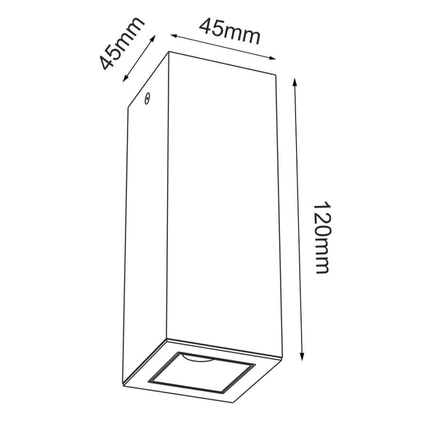 Sufitowa lampa natynkowa Glare 1029 LED 2W 3000K prostokątna czarna