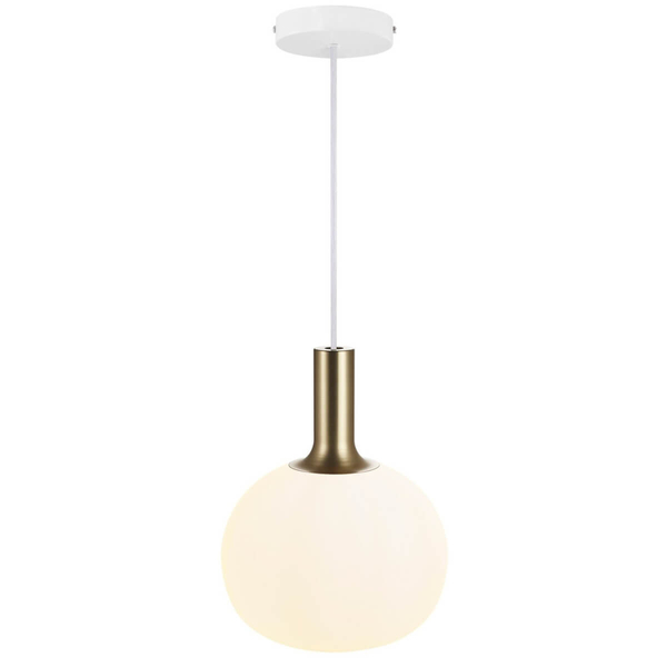 Kulista lampa wisząca szklana Alton 47313001 nad stół biały złoty