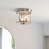 Metalowa lampa sufitowa Hampworth 96153 srebrny przezroczysty