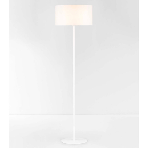 Lampa stojąca GUAVIARE LE44953 do salonu okrągła metalowa biała
