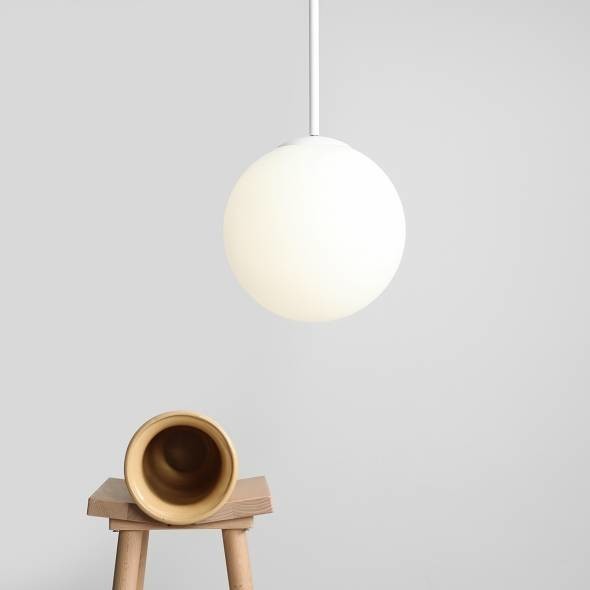 Lampa wisząca BOSSO 1087G Aldex szklana kula biała