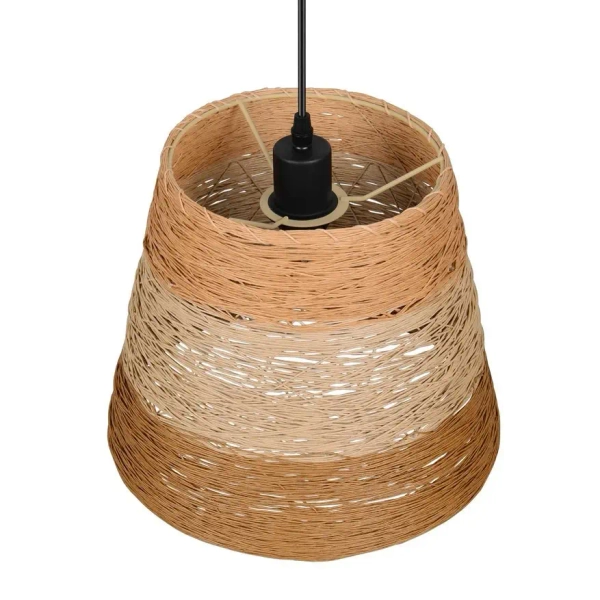 Wisząca lampa ekologiczna JOELINE R31731926 boho czarny brązowy