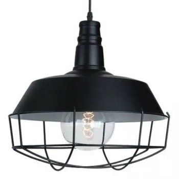 Industrialna wisząca lampa 1548 druciana do kuchni nad blat czarna