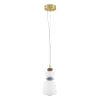 Porcelanowa lampa wisząca FELANZO LE45240 LED 12W 3000K złota niebieska