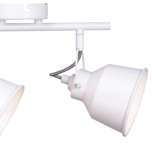 Plafon LAMPA sufitowa NIKO 2 310989 Polux industrialna OPRAWA metalowe reflektorki regulowane białe