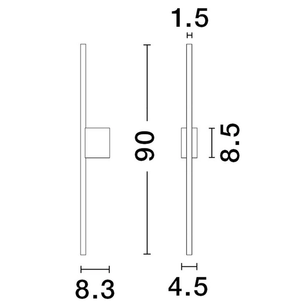Ścienna lampa łazienkowa Tunja LE43243 LED 15W 3000K IP44 belka czarna