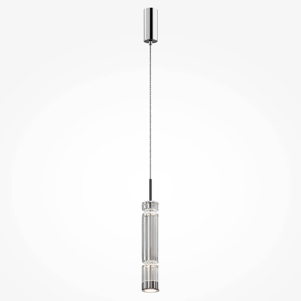Lampa wisząca Ordo MOD272PL-L12CH3K1 LED 8W 3000K sopel chrom przezroczysta
