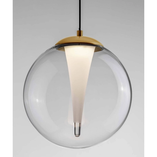 Lampa zwisająca HUALMAY LE44832 LED 7W 3000K bańka szklana złota przezroczysta