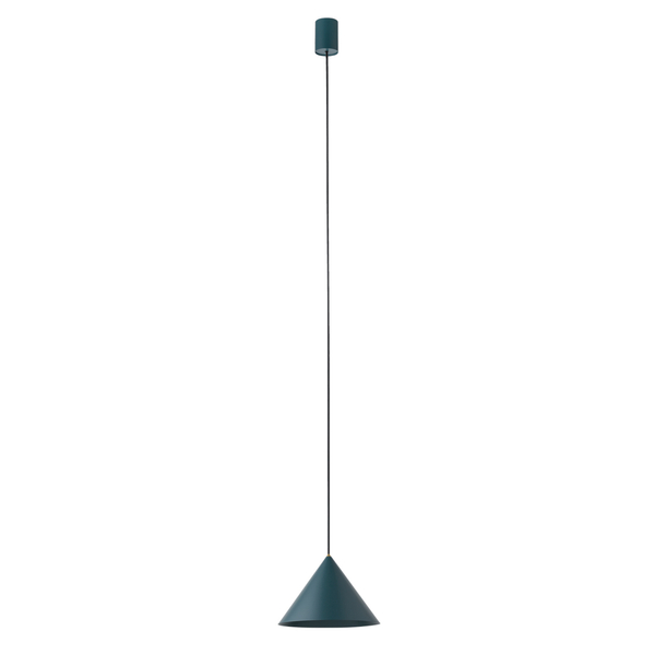 Zielona lampa wisząca Zenith 7998 trójkątny zwis salonowy metalowy