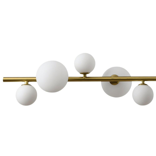 Wisząca lampa molekuły Milky drop SMP0097-10 Step na listwie kule złota