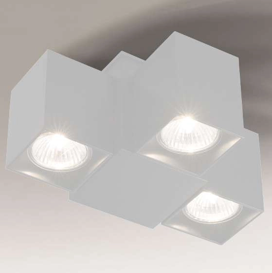 LAMPA sufitowa BIZEN 7218 Shilo metalowa OPRAWA reflektorowa biała
