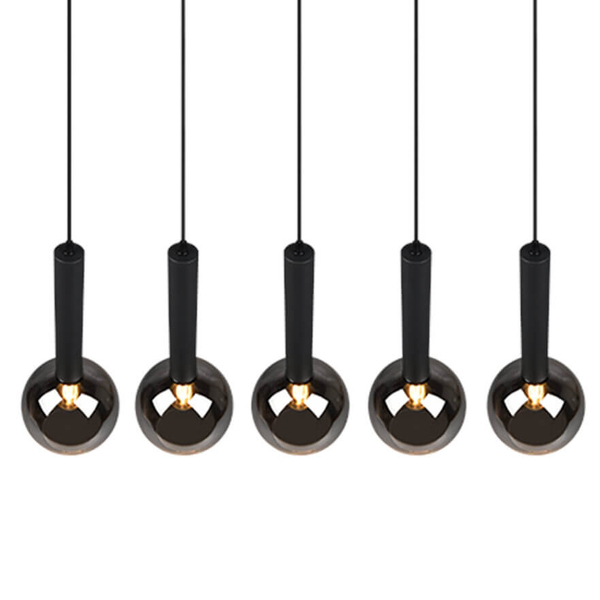 Zawieszana lampa na belce CLAYTON 310300532 Trio balls czarny