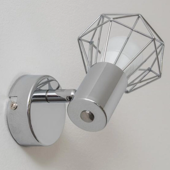 Kinkiet LAMPA ścienna XARA 54802-1 Globo druciana OPRAWA regulowana drut chrom