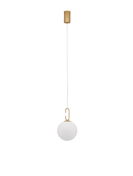 Lampa wisząca YARA LE42733 LED 10,64W 3000K biała kula zwis złoty