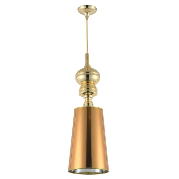 Lampa wisząca nad stół Queen MP-8046-25 gold Step z abażurem złota