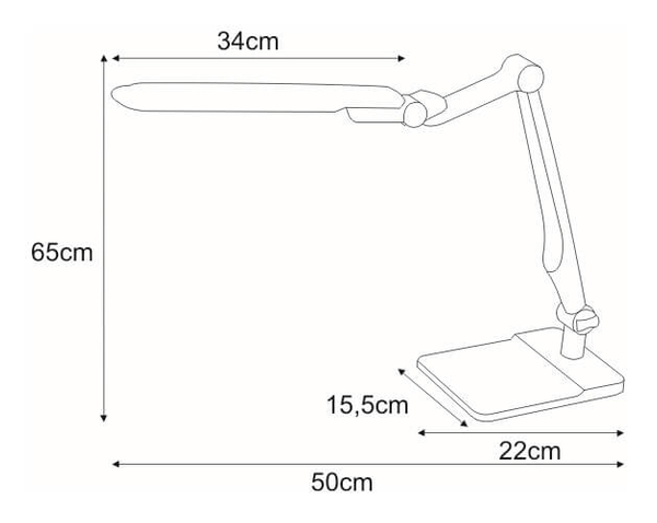 Srebrna lampa kierunkowa Mica K-BL1207 LED 10W CCT metalowa na biurko