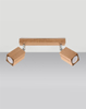 Drewniana lampa sufitowa SL.1036 regulowane tuby do sypialni