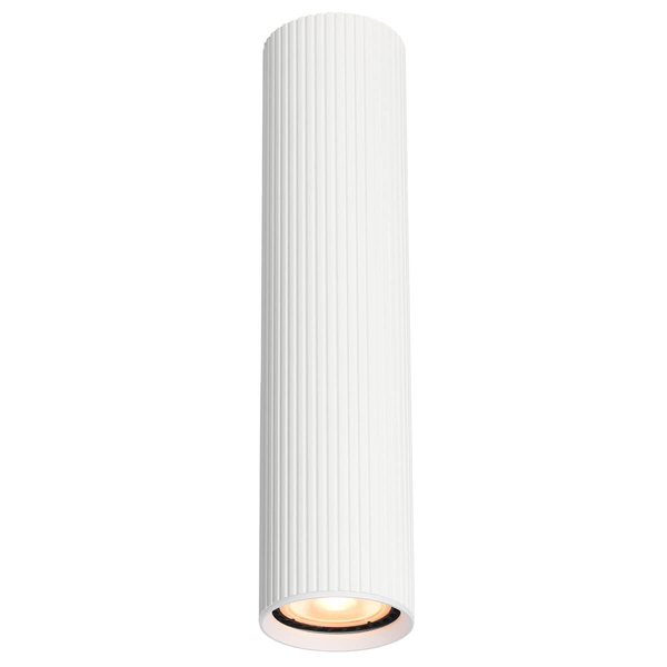 Podłużna lampa sufitowa Tune 10027 tubka do przedpokoju biała