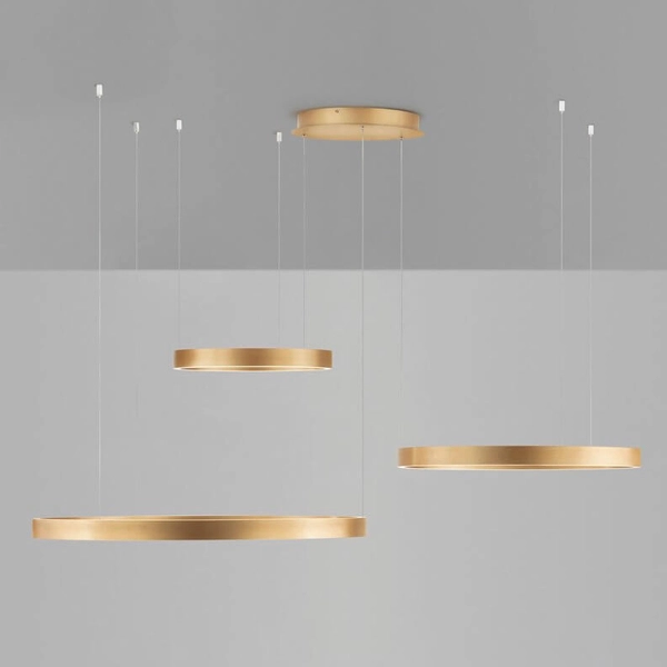 Potrójna lampa pierścieniowa BARI LE44315 LED 181W 3000K zwisająca złoty