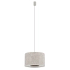 Lampa abażurowa wisząca CEDRO 11664 do salonu beżowa