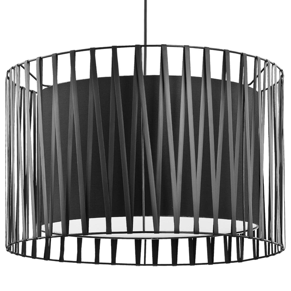 Salonowa lampa wisząca Harmony 1655 TK Lighting abażur z tkaniny czarna